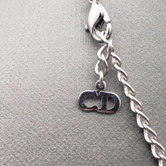 Christian Dior Trotter #2 Pink Silver Enamel Necklace - Picture 2 of 4